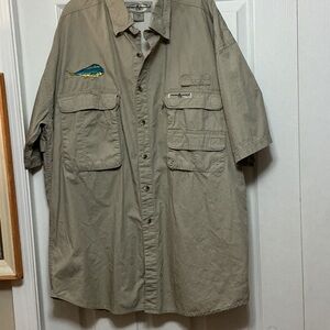 Hook and Tackle tan fishing shirt